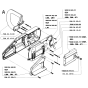 Chassis / Frame Assembly for Husqvarna 16 Electric Chainsaws