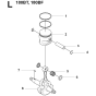 Piston & Crankshaft Assembly For Husqvarna 180BT Leaf Blowers