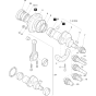 Crankshaft, Bearing Flange Assembly fot Hatz 1D42 (42.11, 42.10) M Basic Engine