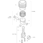 Piston, Conrod, Cylinder Assembly fot Hatz 1D42 (42.11, 42.10) M Basic Engine