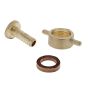 Male 1" BSP Cap & 1/2" Hose Tail with Leather Washer