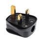 Domestic 3 Pin Plug 240 Volt 13 Amp Rewireable in Black