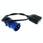 240v Single Fly Lead, 16 Amp Plug, 1m Long Extension Lead