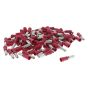 Red 4mm Male Bullet Terminal, 100 Pack