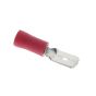 Blade Terminal 6.3mm Male Red Electrical Fitting - 100 Pack