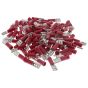 Red 4.8mm Female Spade Terminal, 100 Pack