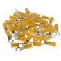 Ring Terminal Yellow 5mm (2BA) Electrical Fitting - 50 Pack