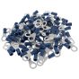 Ring Terminal 6mm Blue Electrical Fitting - 100 Pack