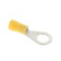 Yellow 8mm (5/16") Ring Terminal, 50 Pack