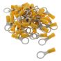 Yellow 10mm (3/8") Ring Terminal - Pack of 50