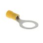 Yellow 13mm (1/2") Ring Terminal - 50 Pack
