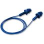 Uvex Whisper+ Detectable Earplug with Cord Reusable Plastic Plug Blue