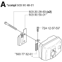 Muffler Assembly for Husqvarna 225 H75