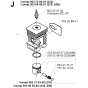 Cylinder Piston Assembly for Husqvarna 232RD Brushcutters