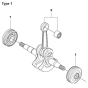 Crankshaft Assembly for Husqvarna 235e Chainsaw