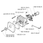 Carburetor & Air Filter for Husqvarna 240 L Trimmer/ Edgers