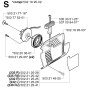 Starter Assembly for Husqvarna 240RJ Brushcutters