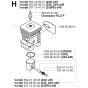 Cylinder Piston Assembly for Husqvarna 240RJ Brushcutters