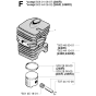 Cylinder Piston Assembly for Husqvarna 245RX Brushcutters