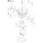 Cylinder Piston Assembly for Husqvarna 253RB Brushcutters