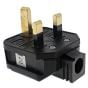 Heavy Duty 3-Pin Plug 13 Amp - 240V, Black, Sold Individually