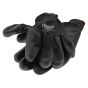 Black PU Coated Elasticated Wrist Gloves Size 9 L