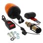 Seatbelt Warning System LED Flexi DIN Beacon c/w Bolt On Spigot - Orange