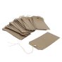 Cardboard Luggage Labels 120mm x 60mm Manilla / Brown (100 pieces)