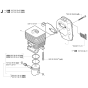 Cylinder Piston Assembly For Husqvarna 322R Brushcutter