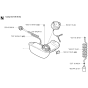 Fuel Tank Assembly For Husqvarna 323RJX Brushcutter