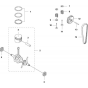 Piston & Crankshaft for Husqvarna 324 L Trimmer/ Edgers