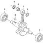 Crankshaft Assembly for Husqvarna 325 S25, 2011-05 Sprayers