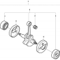 Crankshaft for Husqvarna 326 LDx Trimmer/ Edgers