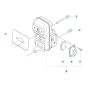 Muffler Assembly for Husqvarna 350BF