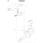 Fuel Tank & Handle Assembly For Husqvarna 353 Triobrake Chainsaw 