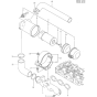 Suction Manifold and Air Cleaner Assembly for Yanmar 3TNA72L Engine