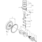 Crankshaft and Piston Assembly for Yanmar 3TNE82A-ETB Engine