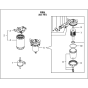 Fuel Filter Assembly for Yanmar 3TNV82A-BPTB Engine