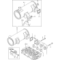 Exhaust Manifold and Silencer Assembly for Yanmar 3TNV88-XTBZ Engine