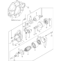 Starting Motor Assembly for Yanmar 3TNV88-XWA  Engine