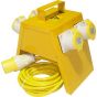 Low Voltage 4-Way Splitter Box for 110v Site Equipment