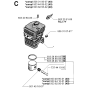 Cylinder Piston Assembly For Husqvarna 40 Chainsaw