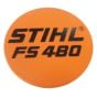 Model Plate for Stihl FS480 - 4128 967 1510