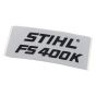 Model Plate for Stihl FS400, FS450 Clearing Saw - OEM No. 4128 967 1508