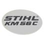 Model Plate for Stihl KM56C Kombi Engines - 4144 967 1504