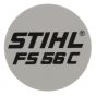 Model Plate for Stihl FS56C Brushcutters - 4144 967 1509
