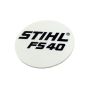 Model Plate for Stihl FS40 - 4144 967 1500