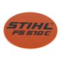 Model Plate for Stihl FS 510 C Clearing Saw - OEM No. 4148 967 1501