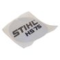 Model Plate for Stihl HS75 - 4226 967 1510