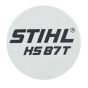 Model Plate for Stihl  HS87T, HS87R Hedge Trimmers - 4237 967 1507
